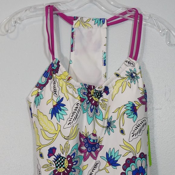 Kohl's Floral Tank Top With Shelf Padded Bra - Picture 2 of 9
